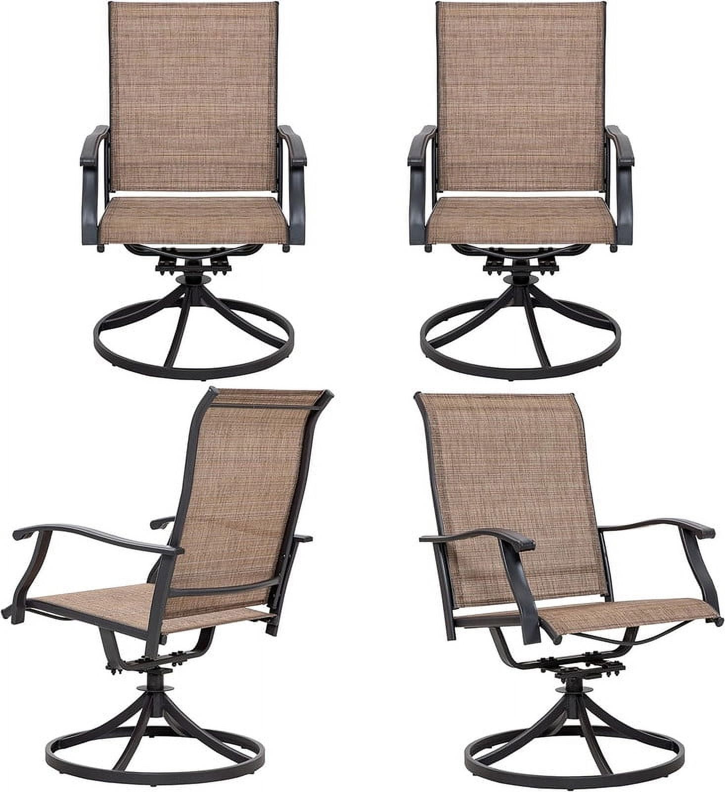NUU GARDEN Outdoor Patio Dining Chairs Set of 4, AllWeather Textilene