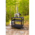 thumbnail image 1 of NUUK Heavy Duty Rolling Outdoor Pizza Oven Table 33.50 Inches Multifunctional Food Prep Worktable on Wheels, Black, 1 of 10