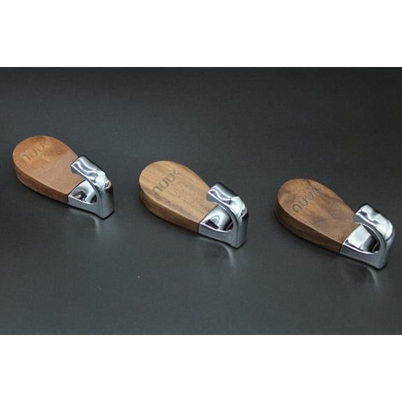 NUUK Wooden Magnetic Hooks 3 Pack, Heavy Duty Universal Magnet Hooks, Wall Mounted Key Holder, Fridge Hooks for Kitchen, Office, Home Organization,