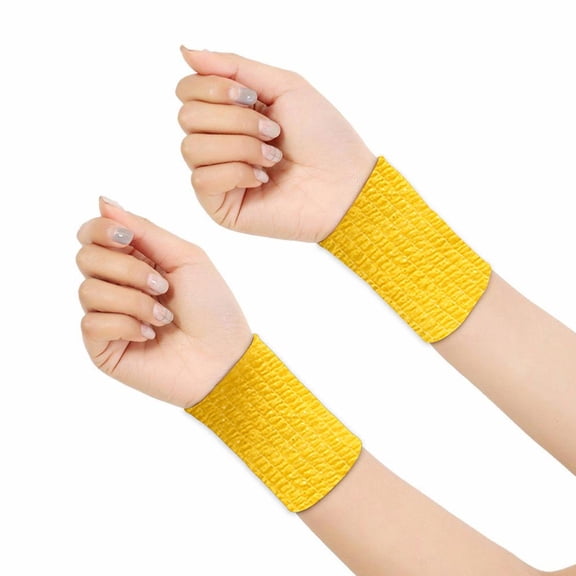 NUUUGTGB 9 Rolls 1 Inch Self-Adhesive Cohesive Bandage Wrap, Breathable Anti-Friction Finger Wrist Ankle Protection Tape, Colorful Athletic Compression Guard For Student Writing Sports Hand Care