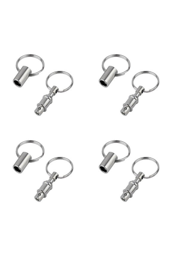 Detachable Double-Headed Key Ring, Quick Release Pull Apart Keychain, Heavy Duty Split Key Ring, Removable Key Organizer, Silver Metal Key Chain for Home Car Keys Accessory