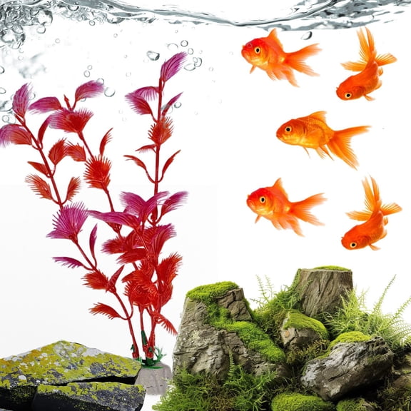NUUUGTGB Multi-Color Artificial Plastic Aquarium Water Grass, Lifelike Underwater Plant Decor, Easy Maintain Fish Tank Landscape Ornament For Household Aquarium Scenery Layout Use