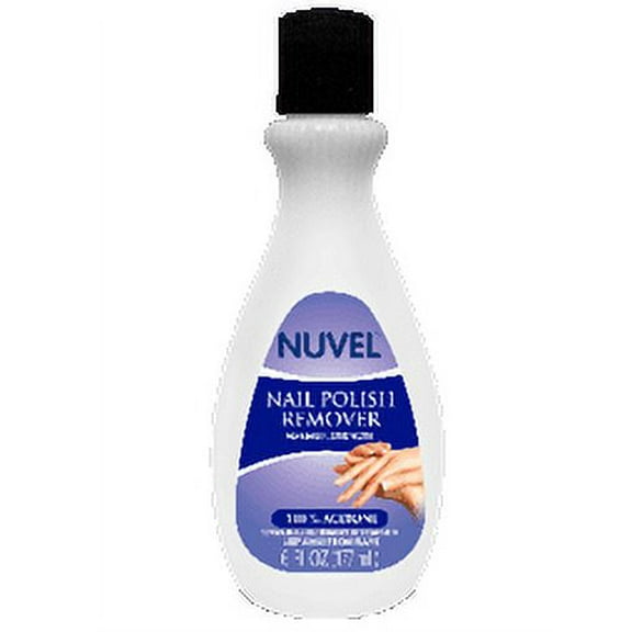 NUVEL 100% ACETONE NAIL POLISH REMOVER 6 OZ BOTTLE