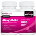 thumbnail image 1 of NUVICARE Allergy Relief Tablets - Diphenhydramine 25mg Antihistamine Tablets for Runny Nose, Sneezing, Itchy Eyes & Throat - Compare to Benadrl Allergy Meds - OTC Adult Allergy Medicine (2 Pack), 1 of 1