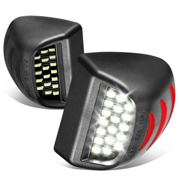 NUVISION LIGHTING LPL-ZTL-9074 For 2001-2014 Silverado Sierra Tahoe Yukon XL White LED License Plate Lights