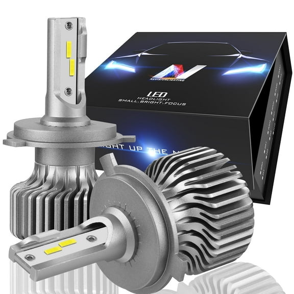 Nuvision LIGHTING NVL-SLS-H4 Nuvision Pair 9003 H4 Slim LED Headlight Hihg / Low Beam Fog Lamp Light Bulbs Conversion HID Kit