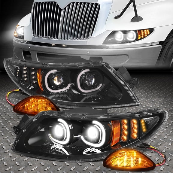 Nuvision for 02-16 International 3200 4200 4300 LED DRL Projector Headlight Side Marker