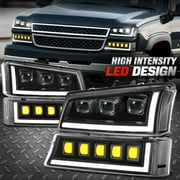 Nuvision for 03-06 Silverado Avalanche Start-Up Sequentail DRL LED Projector Headlights