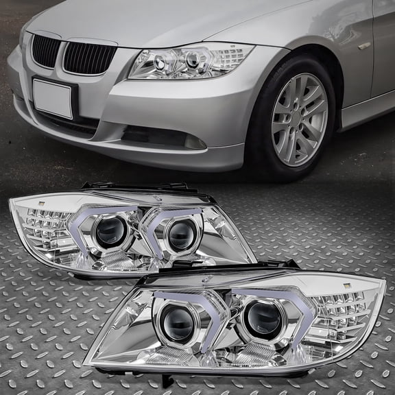 NUVISION for 05-08 BMW E90 3-Series Sdean LED DRL Switchback Signal Projector Headlight