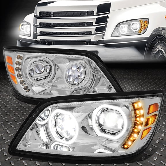 Nuvision for 06-17 Hino 268 258 238 185 165 Sequential Signal LED Projector Headlights