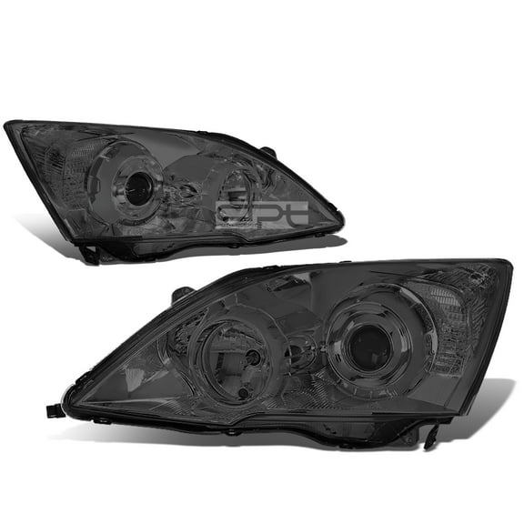 NUVISION for 07-11 Honda Crv Smoked Lens Clear Corner Projector Headlight/Lamp Set