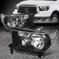 thumbnail image 1 of NUVISION for 07-13 Toyota Tundra 08-17 Sequoia Black Housing Clear Corner Headlights, 1 of 8