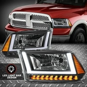 Nuvision for 09-24 Dodge Ram LED DRL Sequential Headlights Black/Amber