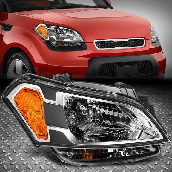 NUVISION for 10-11 Soul OE Style Right Side Black Housing Amber Corner Headlight Lamp