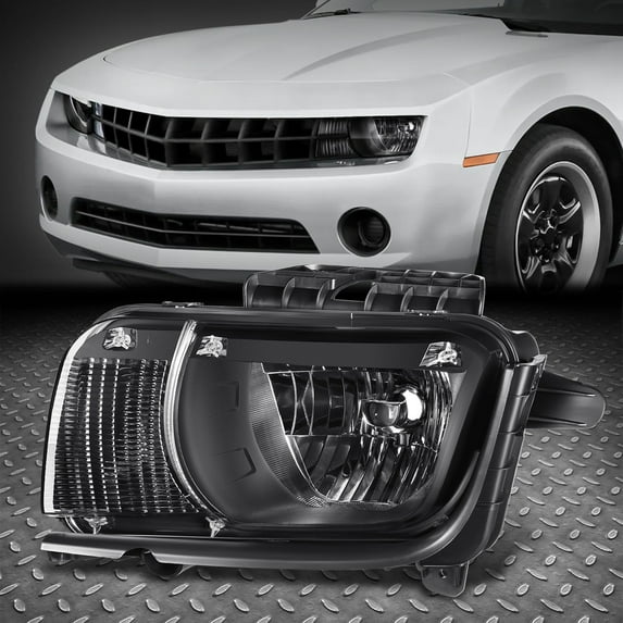 NUVISION for 10-13 Chevy Camaro OE Style Driver Left Side Headlight Head Lamp Black