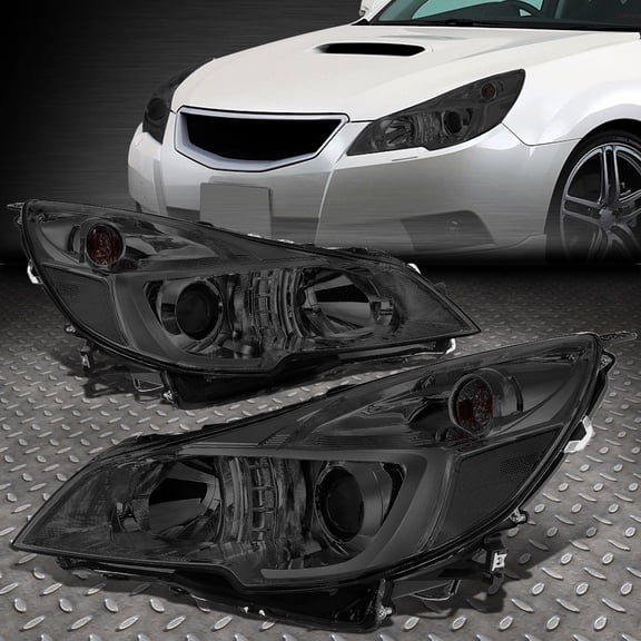 NUVISION for 10-14 Outback Legacy Smoked Lens Clear Corner Projector Headlight Lamps