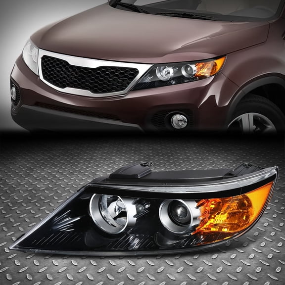 NUVISION for 11-13 Sorento OE Style Driver Left Side Projector Headlight Head Lamp Black