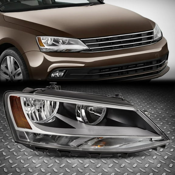 NUVISION for 11-18 Vw Jetta Sedan Black Housing OE Style Passenger Right Side Headlight