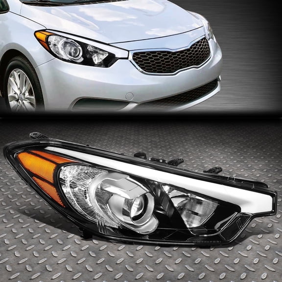 NUVISION for 14-16 Forte 5 Koup Passenger Right Side Black Housing Projector Headlight