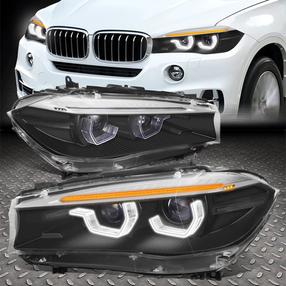 Nuvision for 14-19 BMW X5 F15 X6 F16 W/O AFS Start-Up LED U-Halo HID Projector Headlight