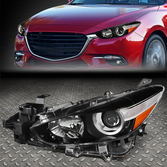 NUVISION for 17-18 Mazda 3 OE Style Left Driver Side Halogen Projector Headlight Lamp