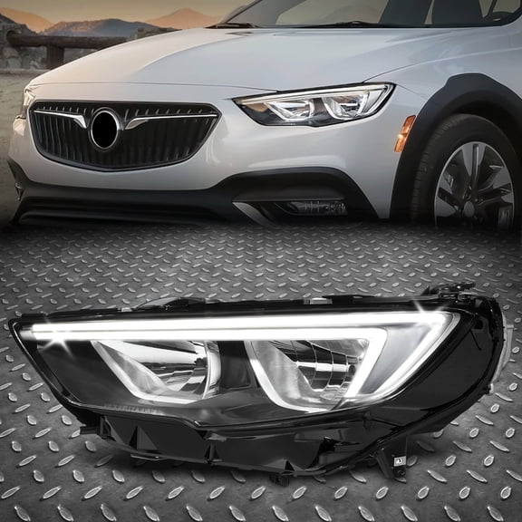 Nuvision for 18-20 Regal Sportback Tourx LED DRL Switchback Turn Signal Headlight Left