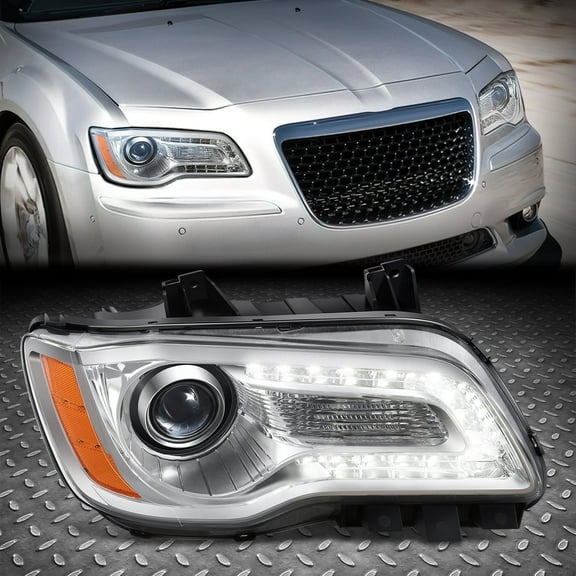 Nuvision for 2011-2014 Chrysler 300 Right Side LED DRL Projector Headlight Lamp Chrome