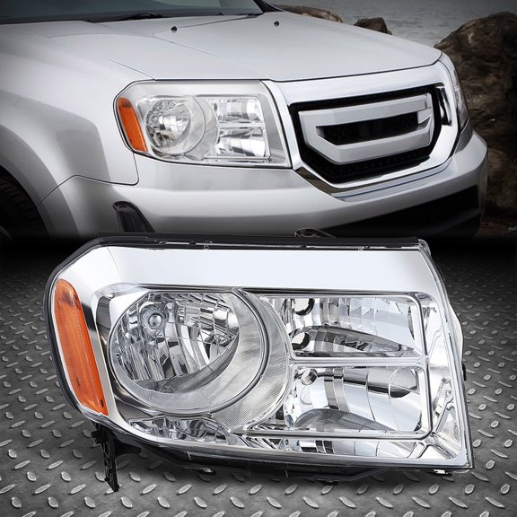 Nuvision for 2012-2015 Honda Pilot Passenger Side OE Style Healight Lamp Chrome Housing