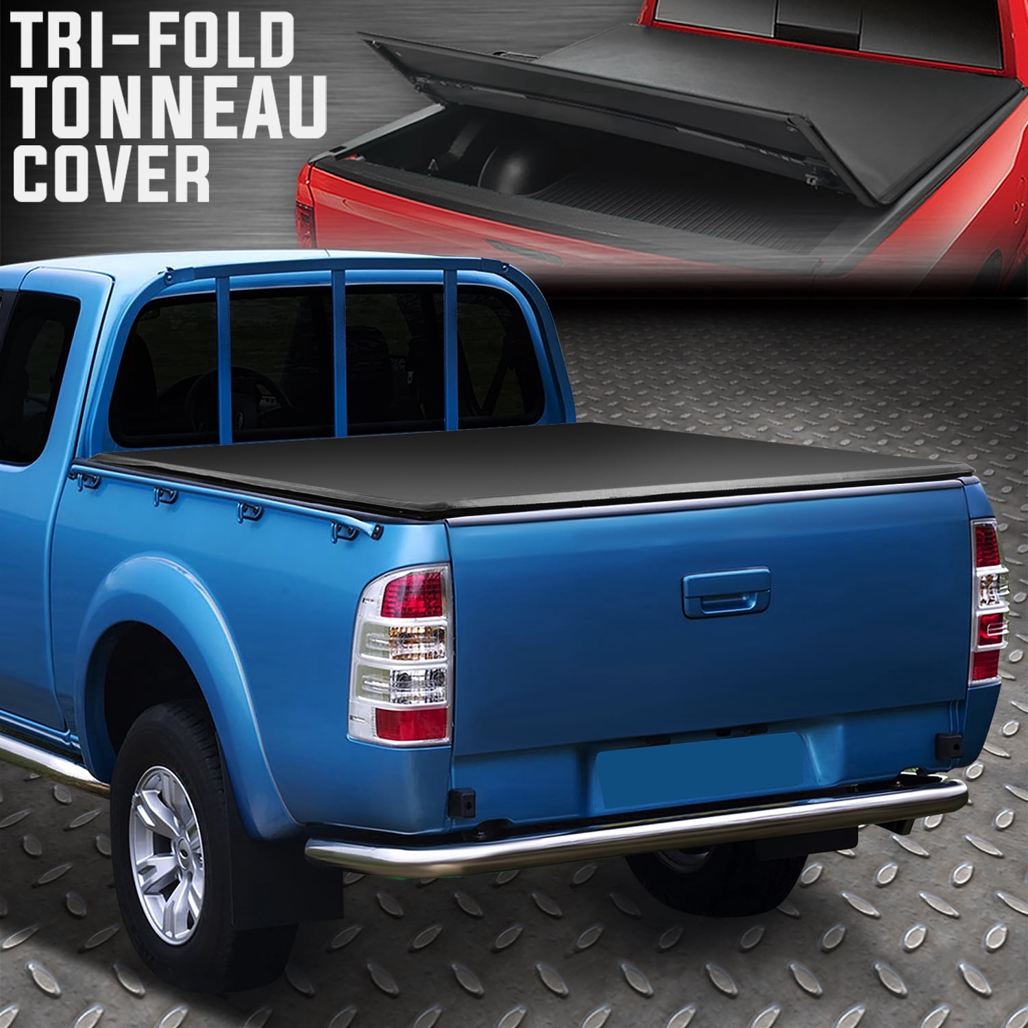 Cubierta De Cama Trifold Blanda Pa Ford Ranger Y Mazda B3000 (1983-2011) Cama De 6 Pies – Con Fijaciones