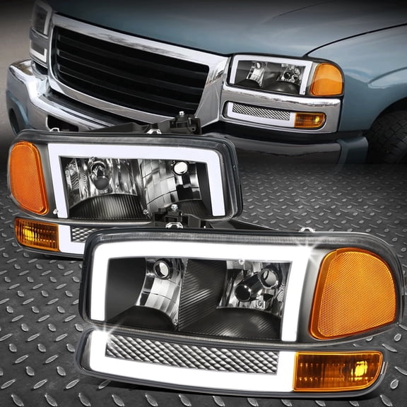 Nuvision for 99-07 Sierra Yukon Switchback LED DRL Headlight Bumper Signal Lamps Assembly
