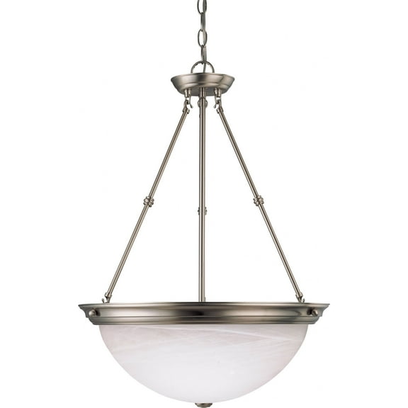 Nuvo 60-204 - 3 Light - 20" - Pendant - Alabaster Glass