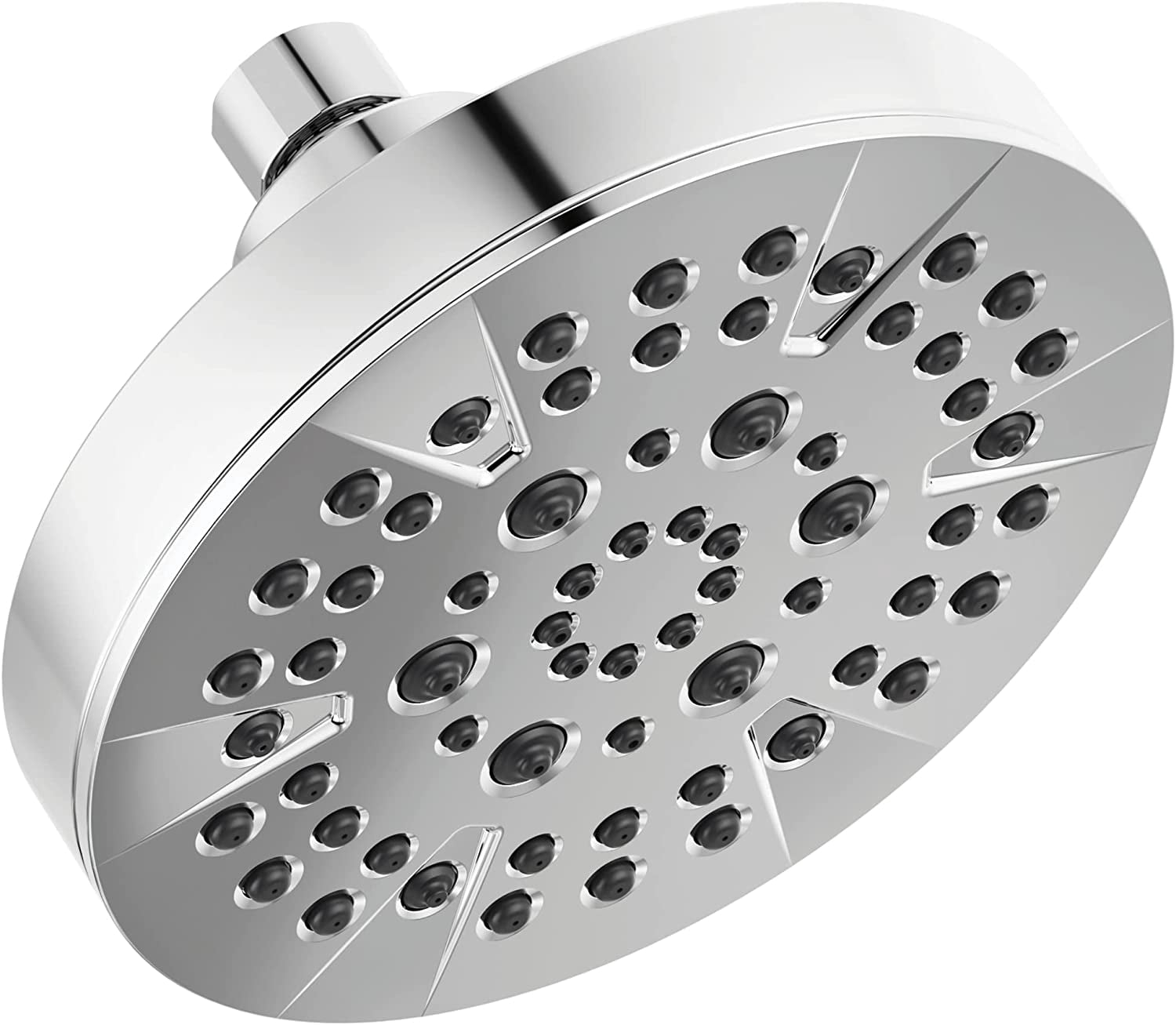NUVORA 6-Setting Chrome Shower Head with High Pressure Spray, 6 Inch ...