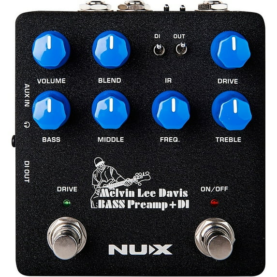 NUX Melvin Lee Davis Bass Preamp + DI Pedal Black