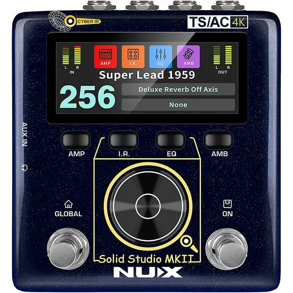 NUX Solid Studio MKII Preamp, Power Amp Simulator and IR Loader Pedal - Blue