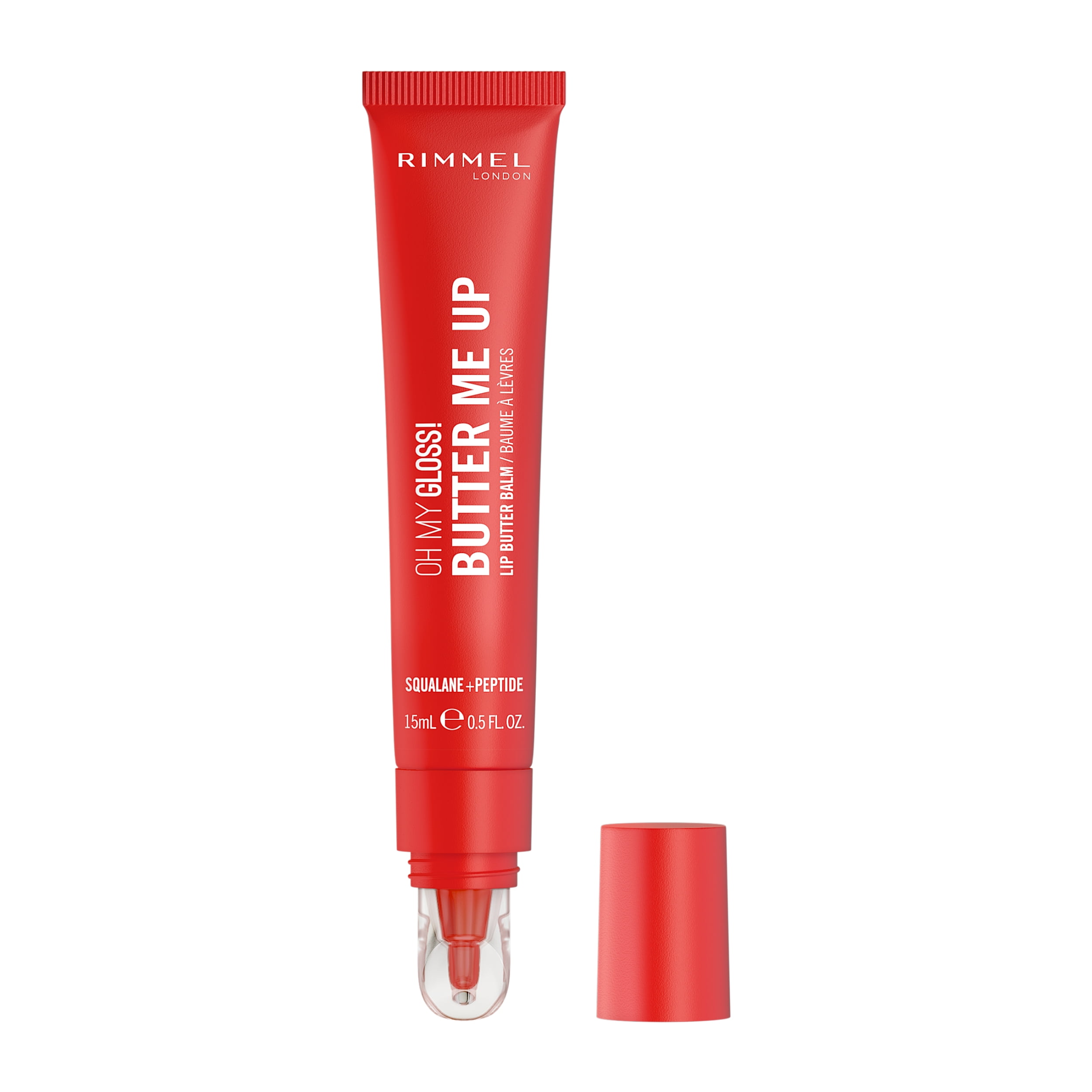 RIMMEL Oh My Gloss! Butter Me Up, 004 Red Velvet, 0.5 fl oz