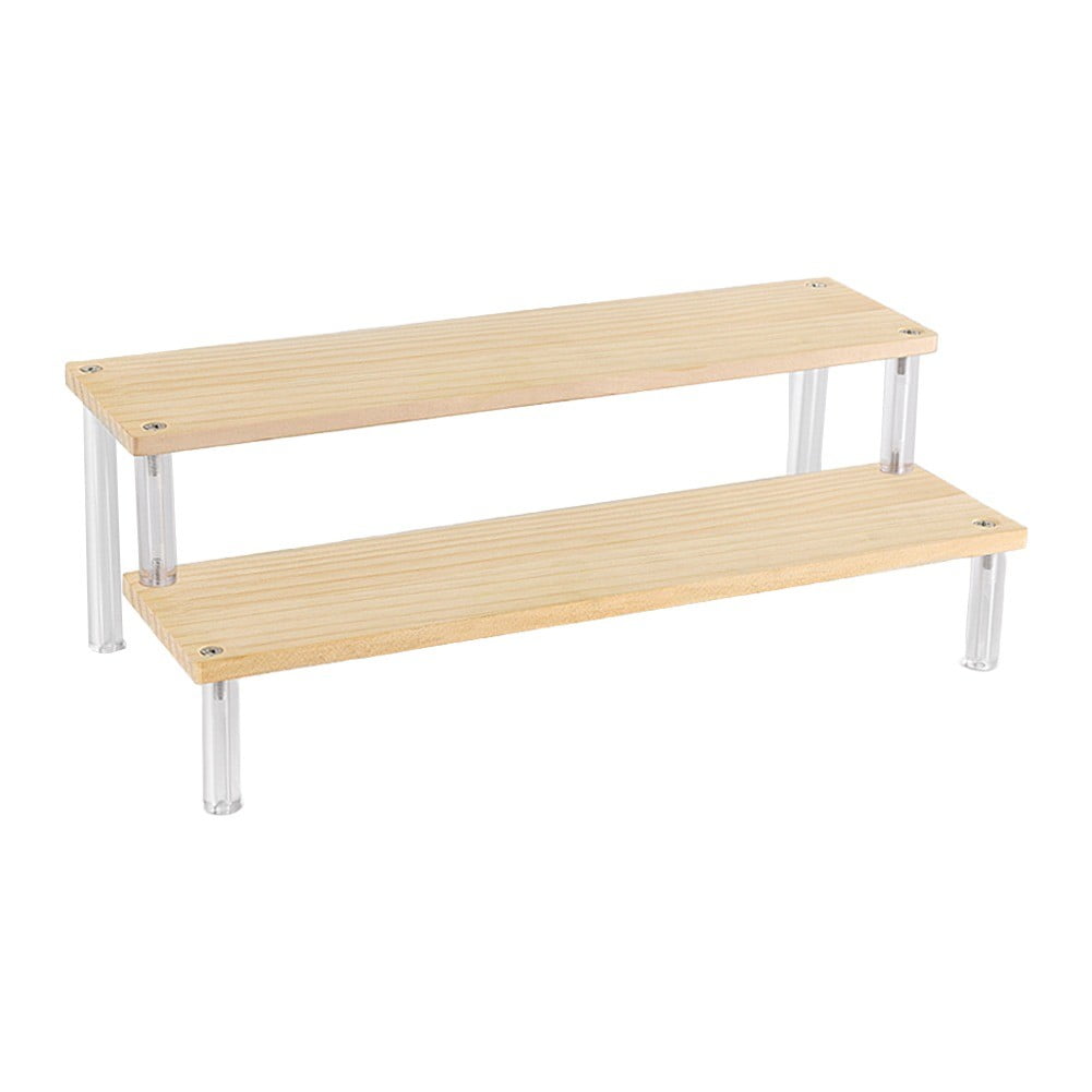 NUYADA 1-5 Layers Wooden Ladder Rack Acrylic Multi-Layer Ladder Display ...