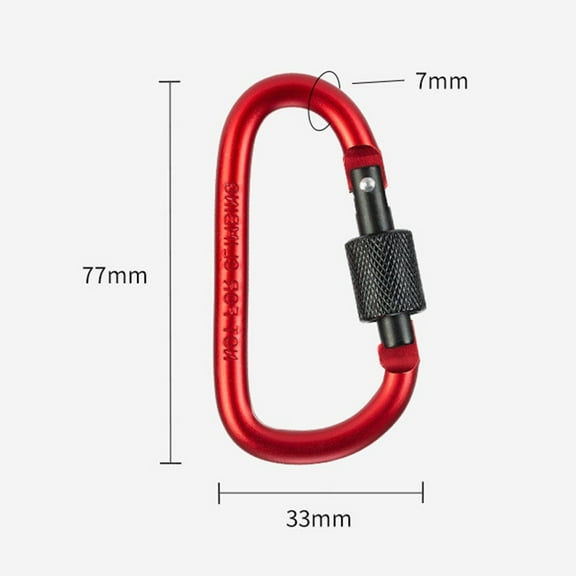 NUYADA D Type Wind Rope Buckle Ring Lock Buckle Outdoor Safety Equipment Buckle