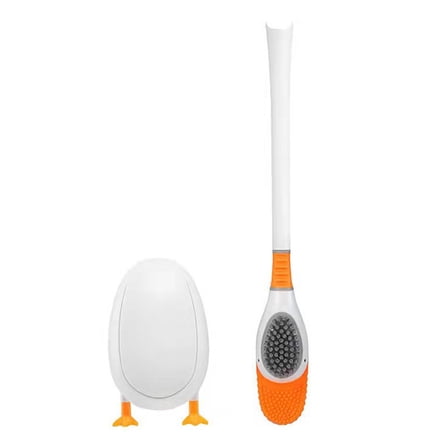 NUYADA Diving Duck Toilet Brush, Silicone Bathroom Toilet Brush And Holder Set