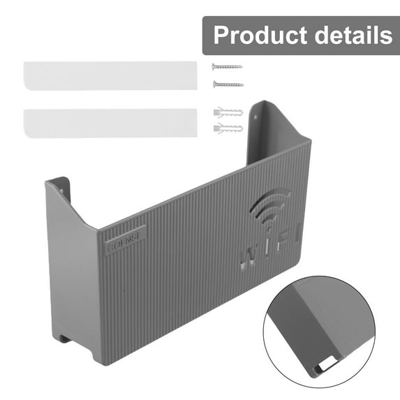 NUYADA Wireless Wifi Router Shelf Storage Box Wall Hanging Abs Plastic Organizer Box Cable Power Bracket Organizer Box Home Decor