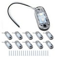 NUZAMAS Set of 10 STF9 Side Marker LED Lights, 12V/24V, IP65 Waterproof