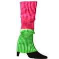 thumbnail image 1 of NUZYZ 1 Pair Fall Winter Sports Women Girls Ribbed Leg Warmers Knitted Socks for Party, 1 of 7