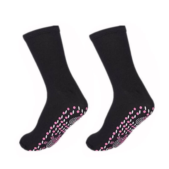 NUZYZ 1 Pair Heated Socks Self-Heating Release Fatigue Lightweight Tourmaline Breathable Massage Socks for Men Women