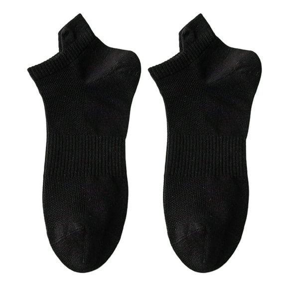 NUZYZ 1 Pair Men Boat Socks Low-cut Shallow Cotton Solid Color High Elasticity Anti-slip Soft Sweat-absorption Anti-shrink Sports Short Invisible Socks