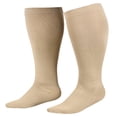 thumbnail image 1 of NUZYZ 1 Pair Sport Sock Great Compression High Elasticity Plus Size Mid-tube Breathable Soft Anti-slip Solid Color Running Hiking Obesity Stockings, 1 of 8