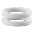 thumbnail image 1 of NUZYZ 2Pcs Fashion Silicone Wristbands Wrist Bands Solid Color Sports Design Bracelets White, 1 of 2