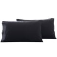 thumbnail image 1 of NUZYZ 2Pcs King Queen Stylish Solid Color Bed Pillow Case Cushion Cover Bedroom Decor, 1 of 8