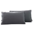 thumbnail image 1 of NUZYZ 2Pcs King Queen Stylish Solid Color Bed Pillow Case Cushion Cover Bedroom Decor, 1 of 8