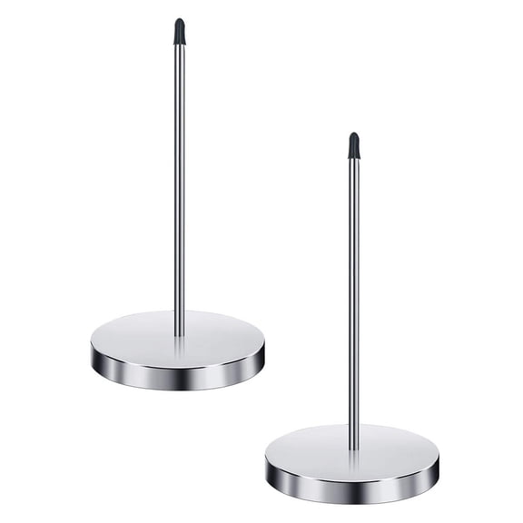 NUZYZ 2Pcs Metal Receipt Bill Paper Note Holder Spike with Stand Office Table Tool