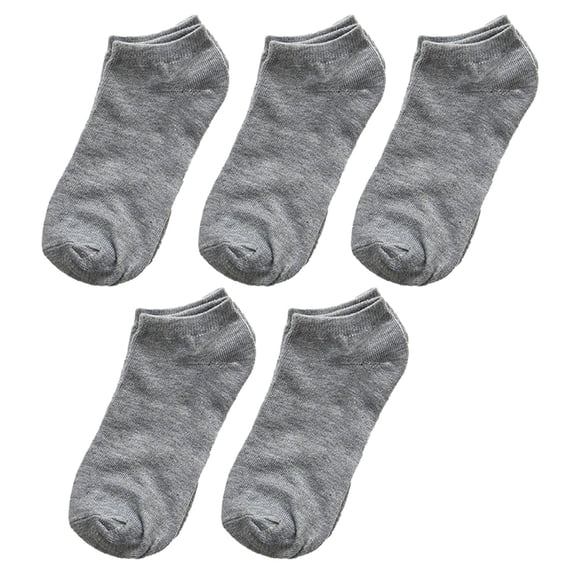 NUZYZ 5 Pairs Simple Unisex Ankle Socks Women Men Low Cut Short Socks Anti-slid Athletic Running Casual Invisible Liner Socks