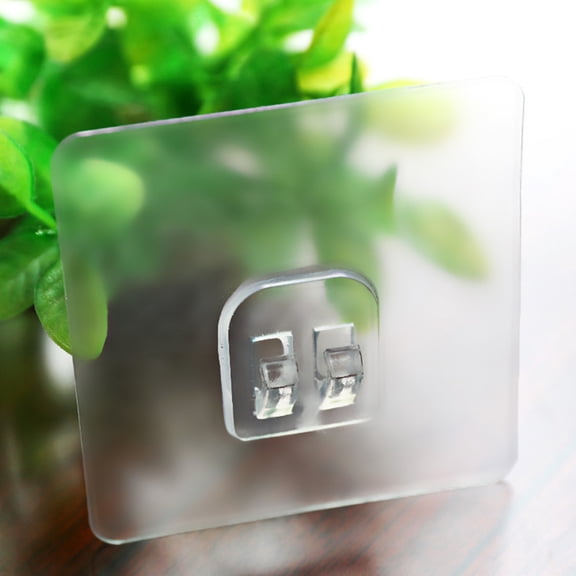 NUZYZ 5Pcs Transparent Non-Trace Wall Hook Hanger Home Bathroom Kitchen Organizer